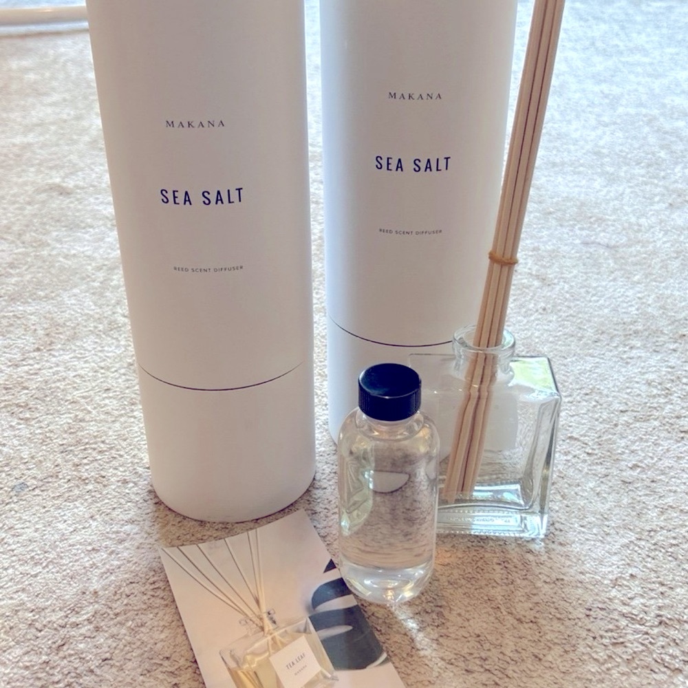 2 Makana Sea Salt Reed Scent Diffusers- NEW